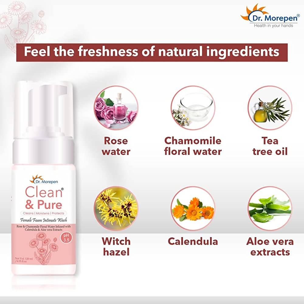 Dr. Morepen Clean & Pure Intimate Female Foam Wash - Distacart