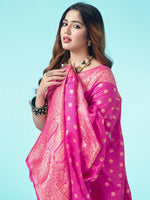 Thumbnail for Kalini Floral Woven Design Zari Art Silk Banarasi Saree - Distacart