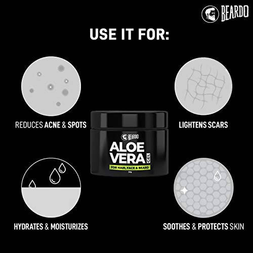 Beardo Aloe Vera Gel For Hair, Face & Beard - Distacart