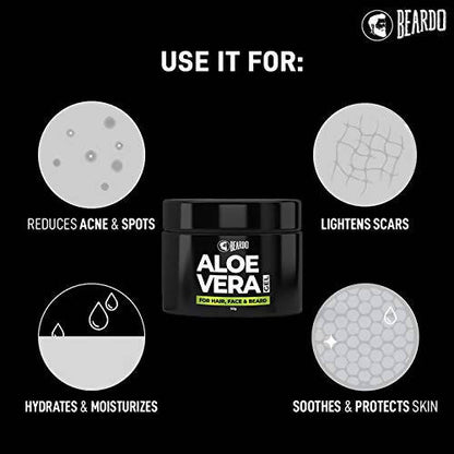 Beardo Aloe Vera Gel For Hair, Face & Beard - Distacart