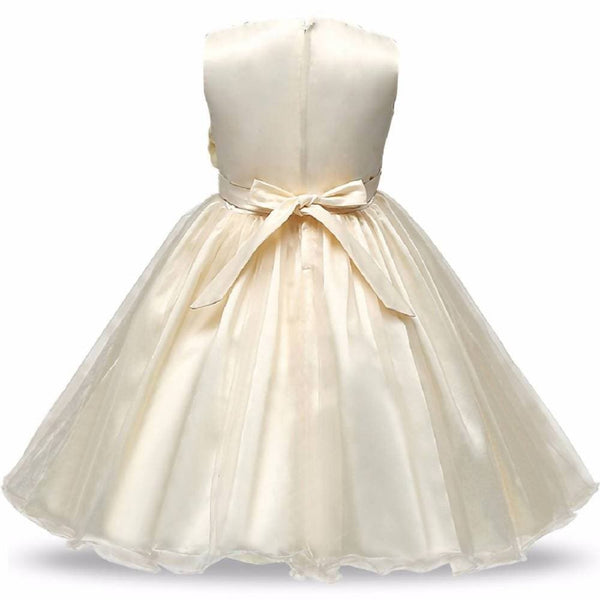 Asmaani Baby Girl's Gold Color Satin A-Line Maxi Full Length Dress (AS-DRESS_22046) - Distacart