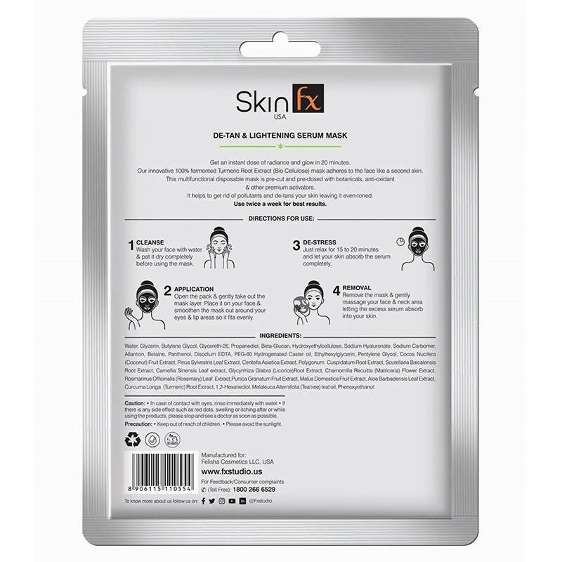 Skin Fx De-Tan & Lightening Serum Mask - Distacart