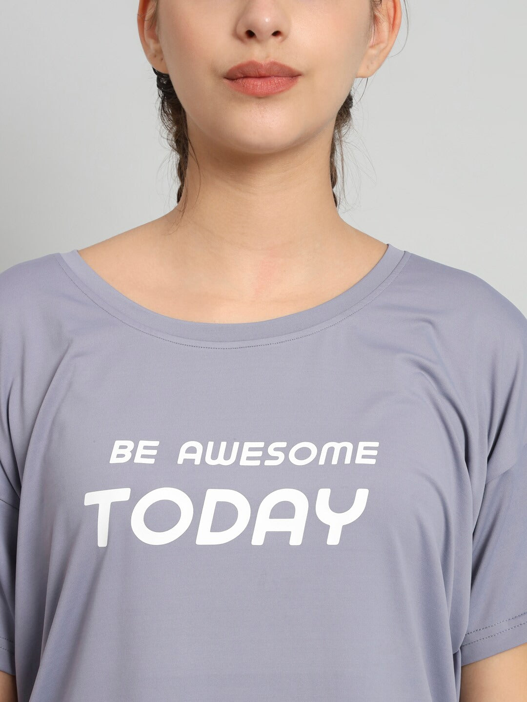 MKH Typography Printed Relaxed Fit Dri-Fit T-shirt - Distacart