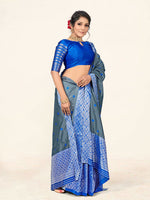 Thumbnail for Kalini Woven Design Zari Mekla Chador Banarasi Saree - Distacart