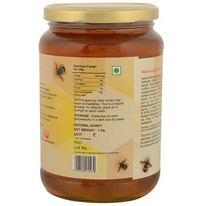 Nutriwish 100% Pure Organic Honey Raw Acacia - Distacart