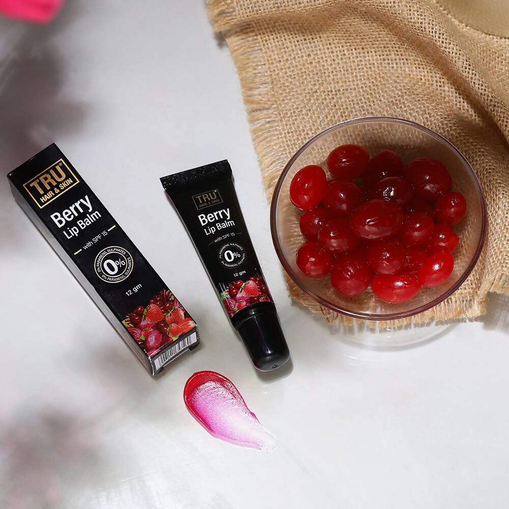 Tru Hair & Skin Berry Lip Balm With SPF 15 - Distacart