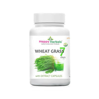 Thumbnail for Happy Herbals Wheat Grass Capsules - Distacart