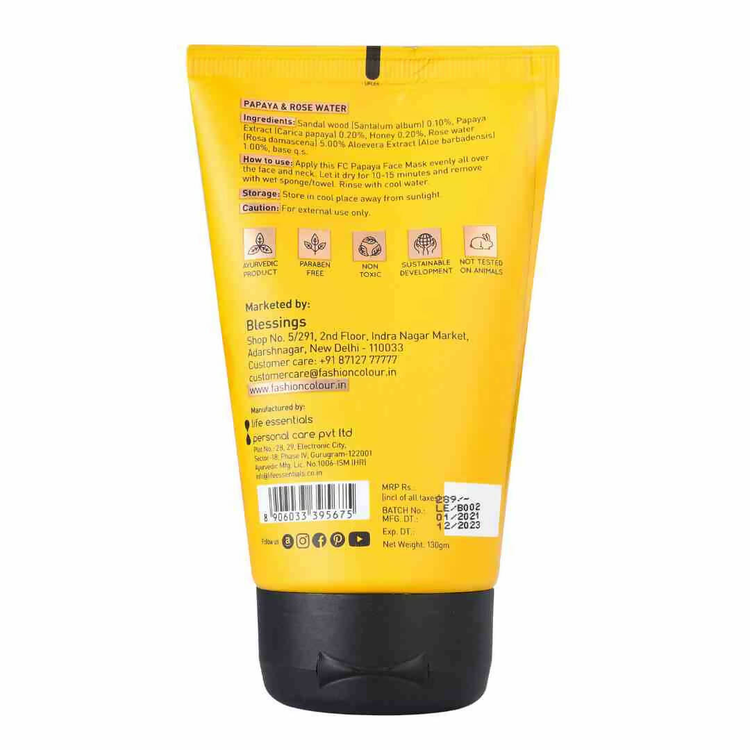 Fashion Colour Papaya Face Mask - Distacart