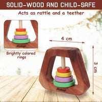 Thumbnail for Matoyi Trapezium Wooden Baby Rattle - Distacart