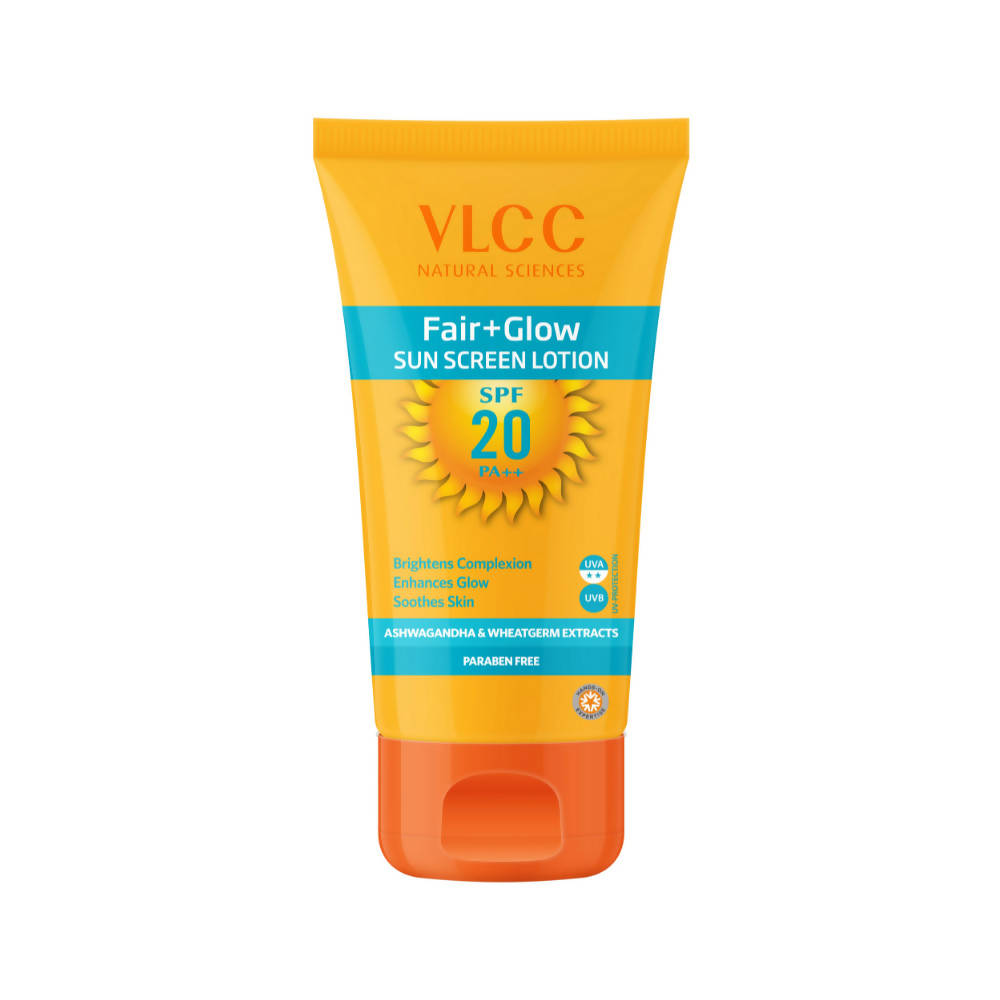 VLCC Fair+Glow Sun Screen Lotion SPF 20 PA++ - Distacart