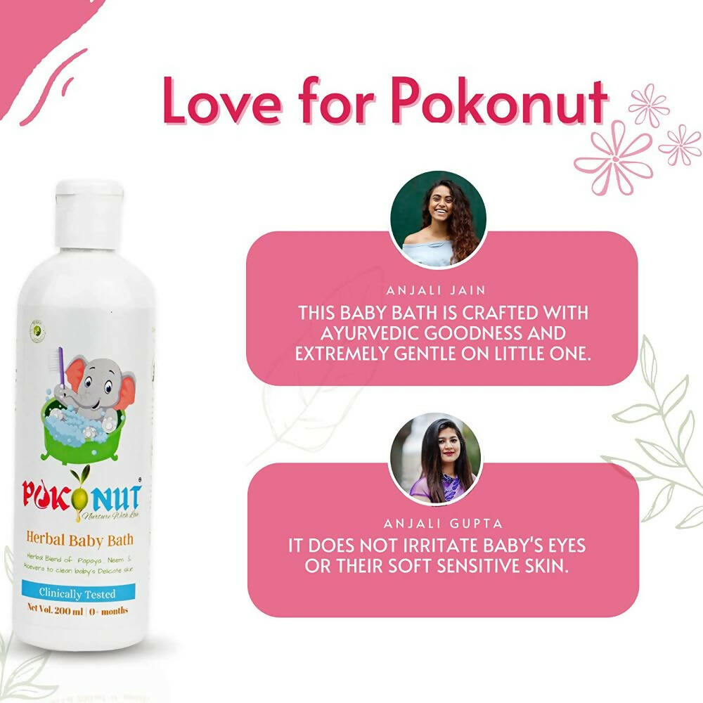 Pokonut Herbal Baby Body Bath - Distacart