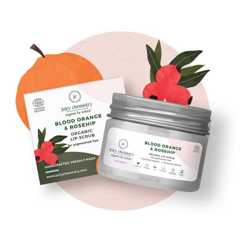 Juicy Chemistry Blood Orange & Rosehip Lip Scrub - Distacart