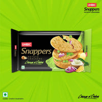 Thumbnail for Unibic Foods Snappers Potato Crackers - Cream & Onion - Distacart