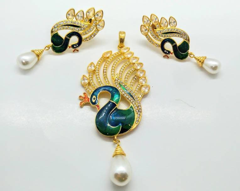 AD Peacock Pendant Set