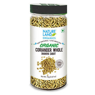 Nature Land Organics Coriander Whole - Distacart