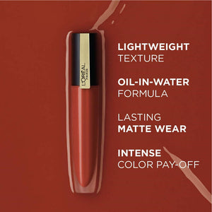 L'Oreal Paris Rouge Signature Matte Liquid Lipstick - 129 Lead - Distacart