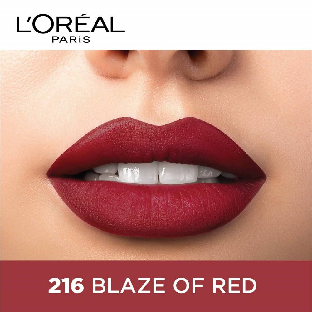 L'Oreal Paris Color Riche Moist Matte Lipstick - 216 Blaze Of Red - Distacart
