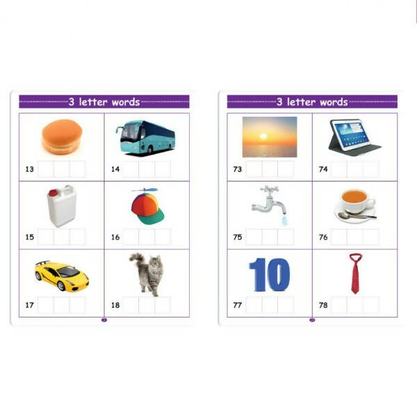 Jolly Kids Let’s Spell 3-4-5-6 Letter Words Books Set of 4| 3 Letter Words | 4 Letter Words| 5 Letter Words| 6 Letter Words| Ages 3-7 years - Distacart