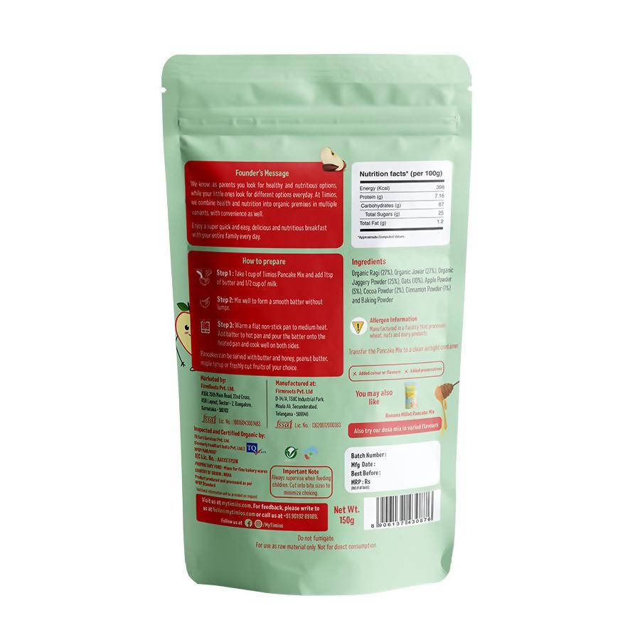 Apple Millet Pancake with Cocoa