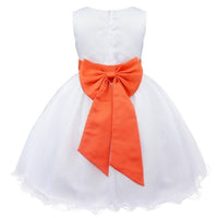 Thumbnail for Asmaani Baby Girl's White Color Satin A-Line Maxi Full Length Dress (AS-DRESS_22054) - Distacart