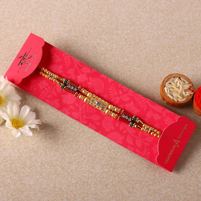 Dainty Kundan Rakhi And Dairy Milk Silk Chocolates - Distacart