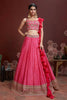 Wedding Designer Pink Chinon Silk Lehenga Choli - Anbazaar - Distacart