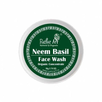 Rustic Art Neem Basil Face Wash Organic Concentrate - Distacart
