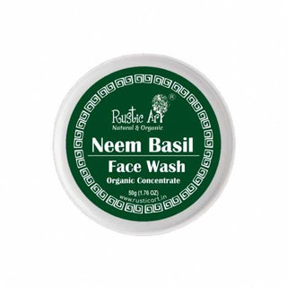 Rustic Art Neem Basil Face Wash Organic Concentrate - Distacart