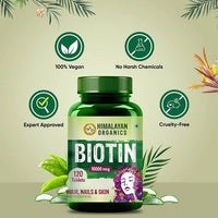 Thumbnail for Biotin 10,000 mcg For Hair, Nails & Skin Nutraceutical 120 Tablets