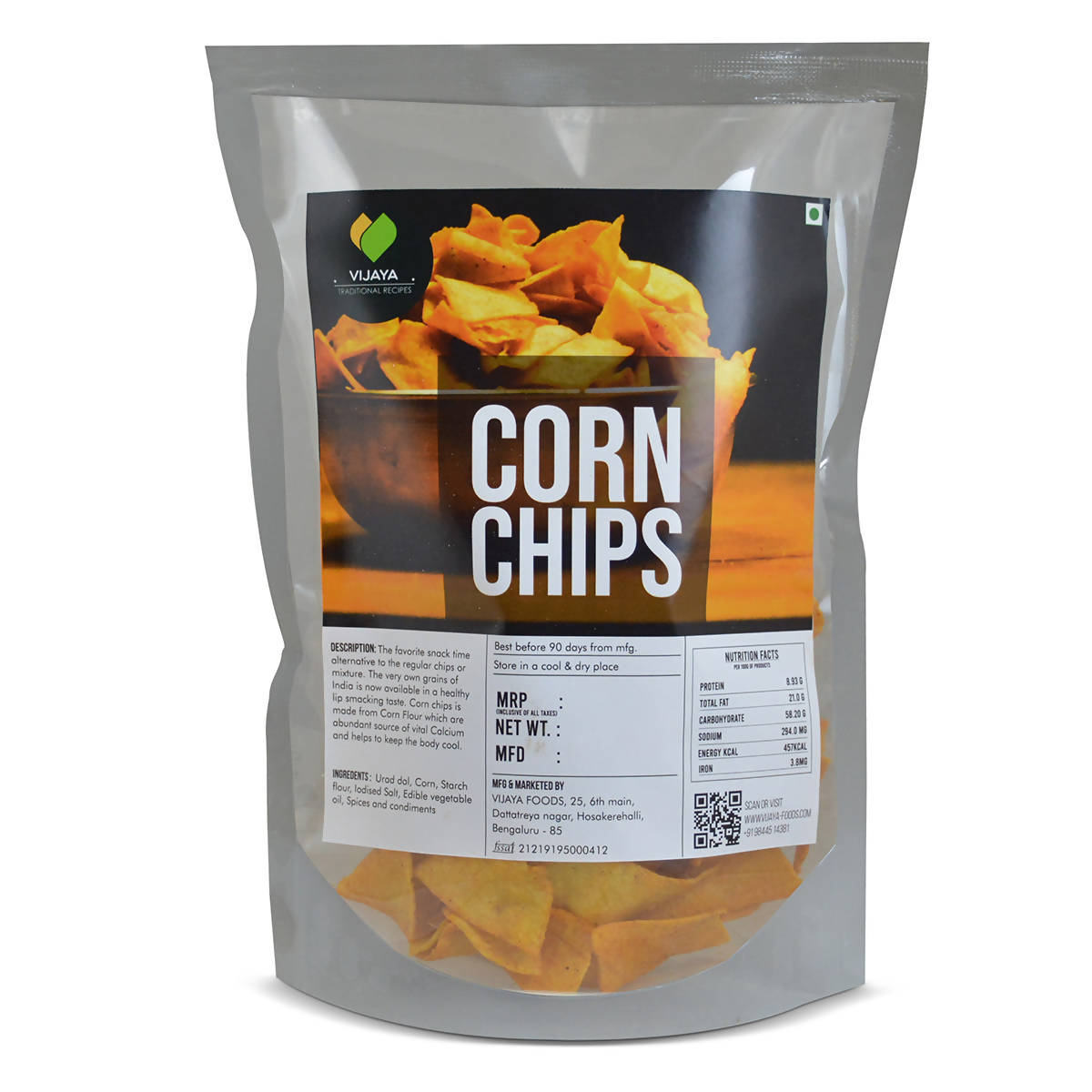 Vijaya Traditional Recipes Corn Chips - Distacart