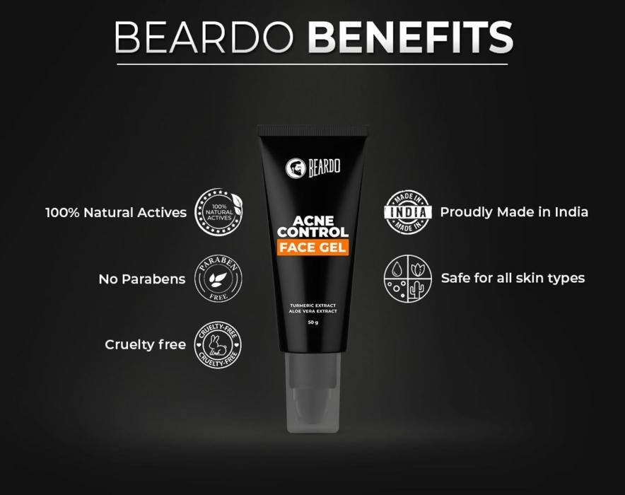 Beardo Acne Control Face Wash & Acne Control Face Gel Combo - Distacart