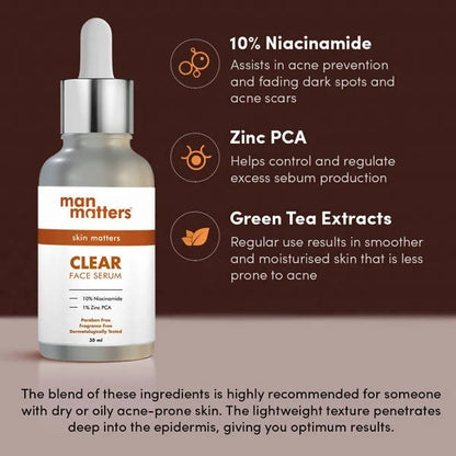 Man Matters Clear Face Serum for Men