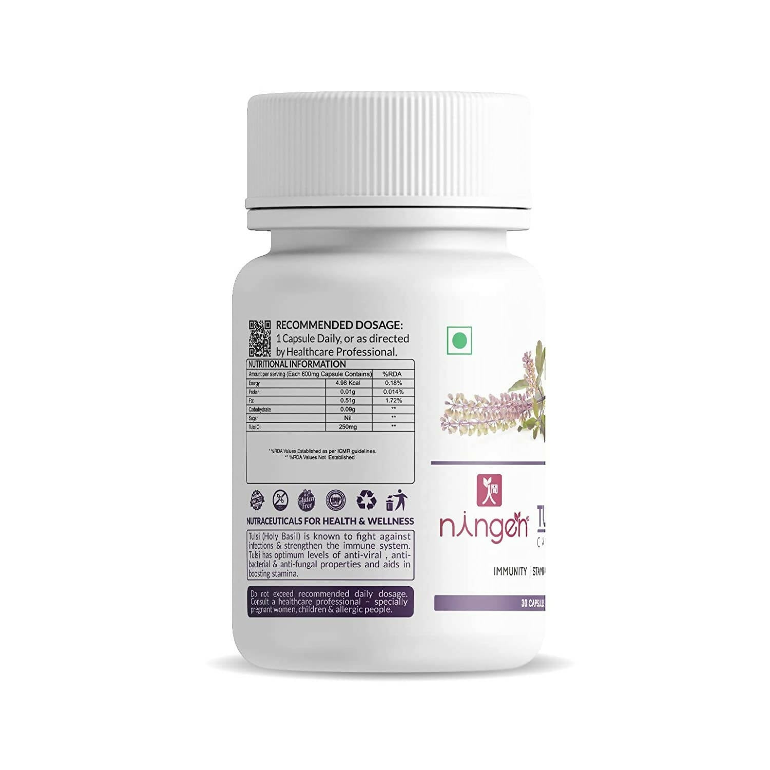 Ningen Tulsi Oil Capsules - Distacart