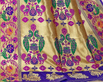 Thumbnail for Jaanvi Fashion Women's Rani Blue Banarasi Paithani Silk With Zari Jacquard Work Saree With Blouse Piece