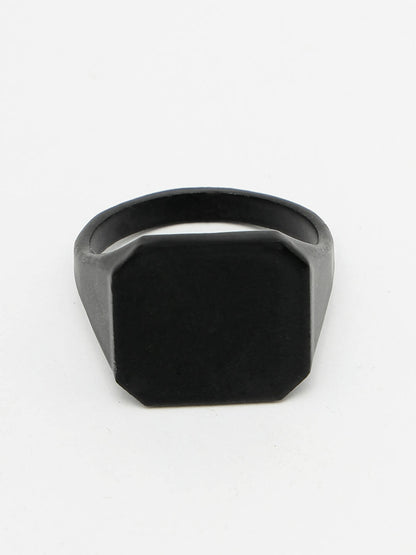 NVR Men's Black Metal Ring - Distacart