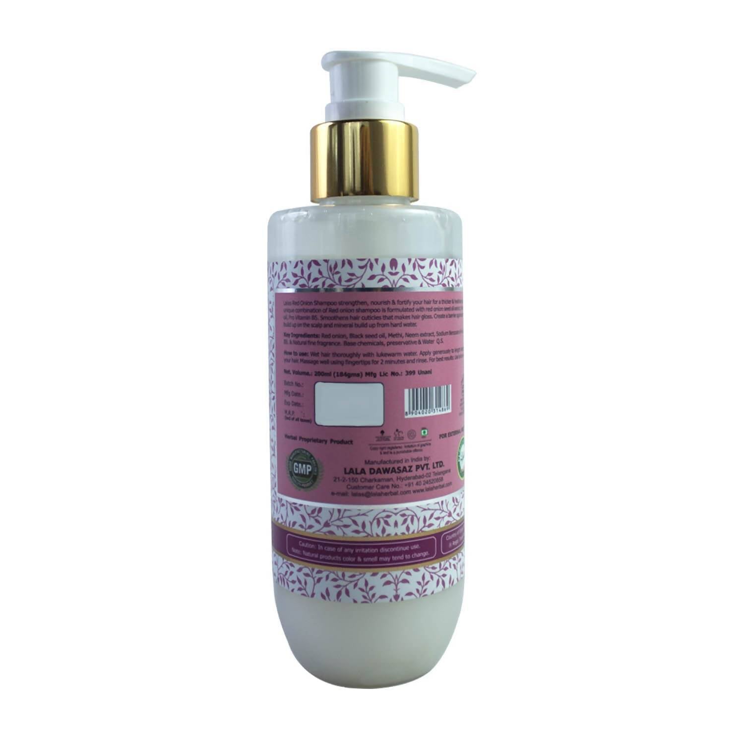 Lalas Naturals Red Onion Hair Shampoo - Distacart