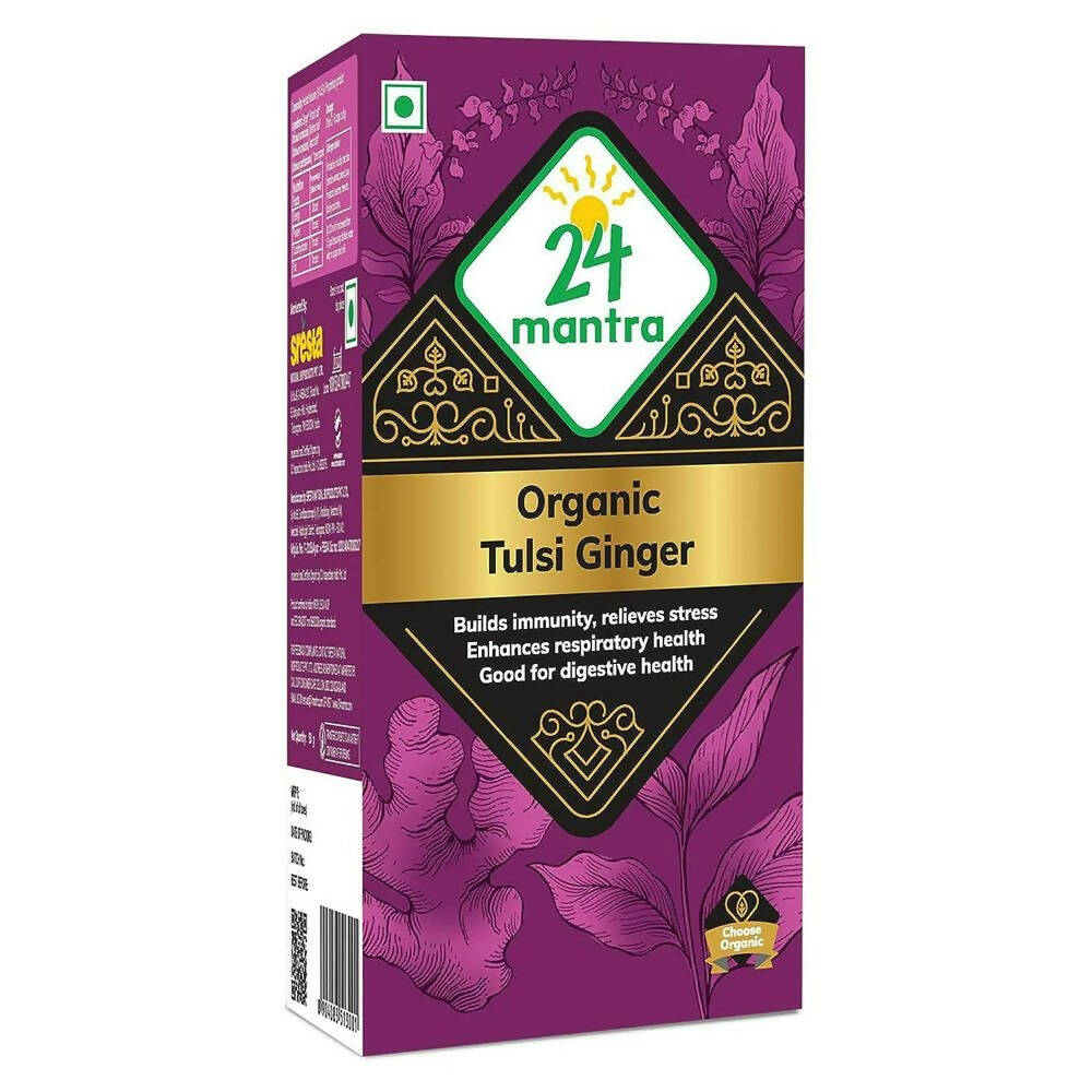 24 Mantra Organic Tulsi Ginger Tea Powder - Distacart