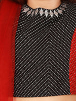 Thumbnail for Lil Drama Girls Ghaghra Choli With Dupatta Set - Red - Distacart