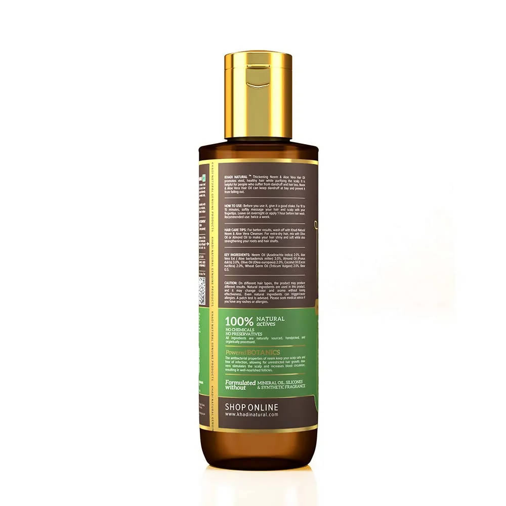 Khadi Natural Neem & Aloe Vera Hair Oil With Wheat Germ