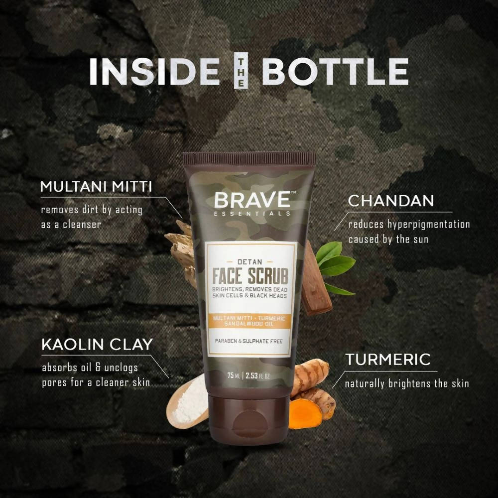 Brave Essentials De-Tan Face Scrub - Distacart