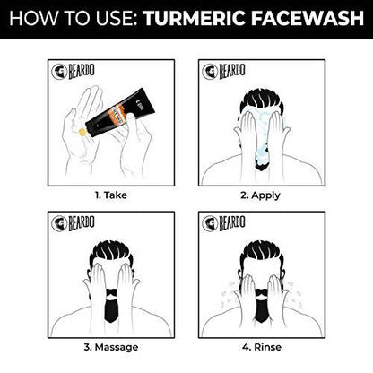 Beardo Turmeric Face Wash For Deeply Cleansed & Glowing Skin - Distacart