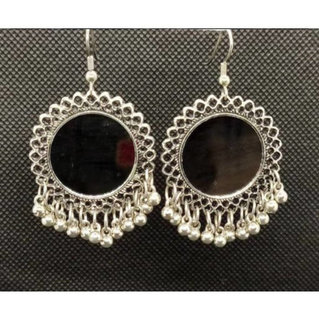 Sun Design Tassel Earrings