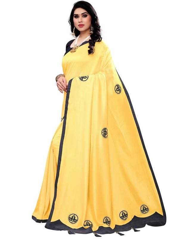 Vamika Designer Yellow Georgette Saree (TSUNAMI YELLOW )