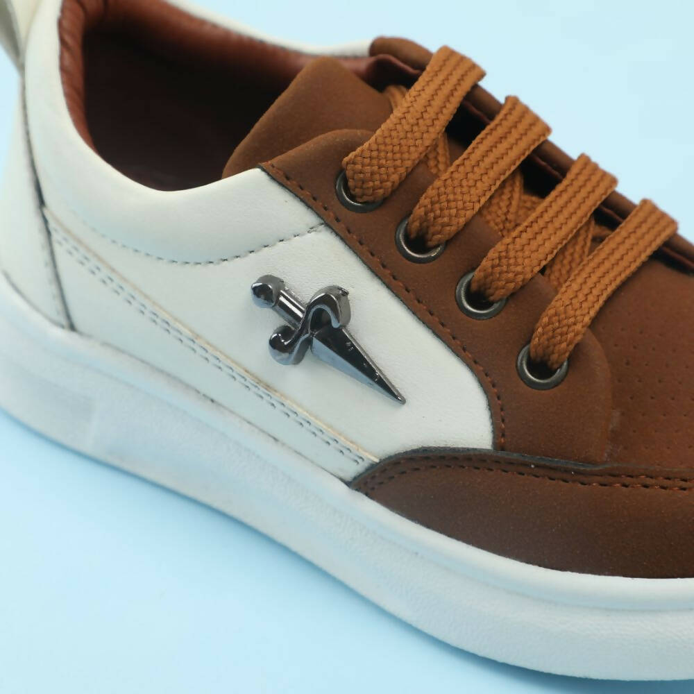 Tiny Bugs Boys Lace Up Casual Shoes - Brown - Distacart
