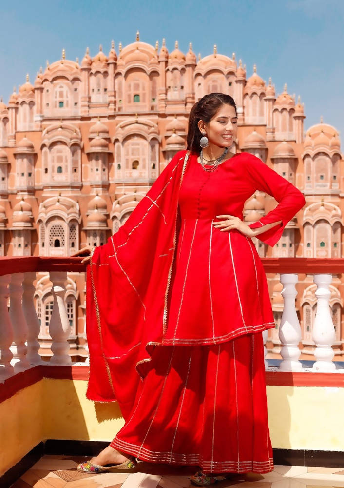 Cheera Red Kurta set