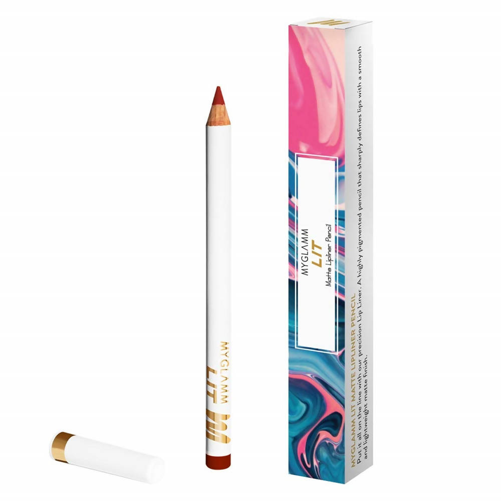 Myglamm LIT Matte Lip Liner Pencil - Bae (1.14 Gm) - Distacart