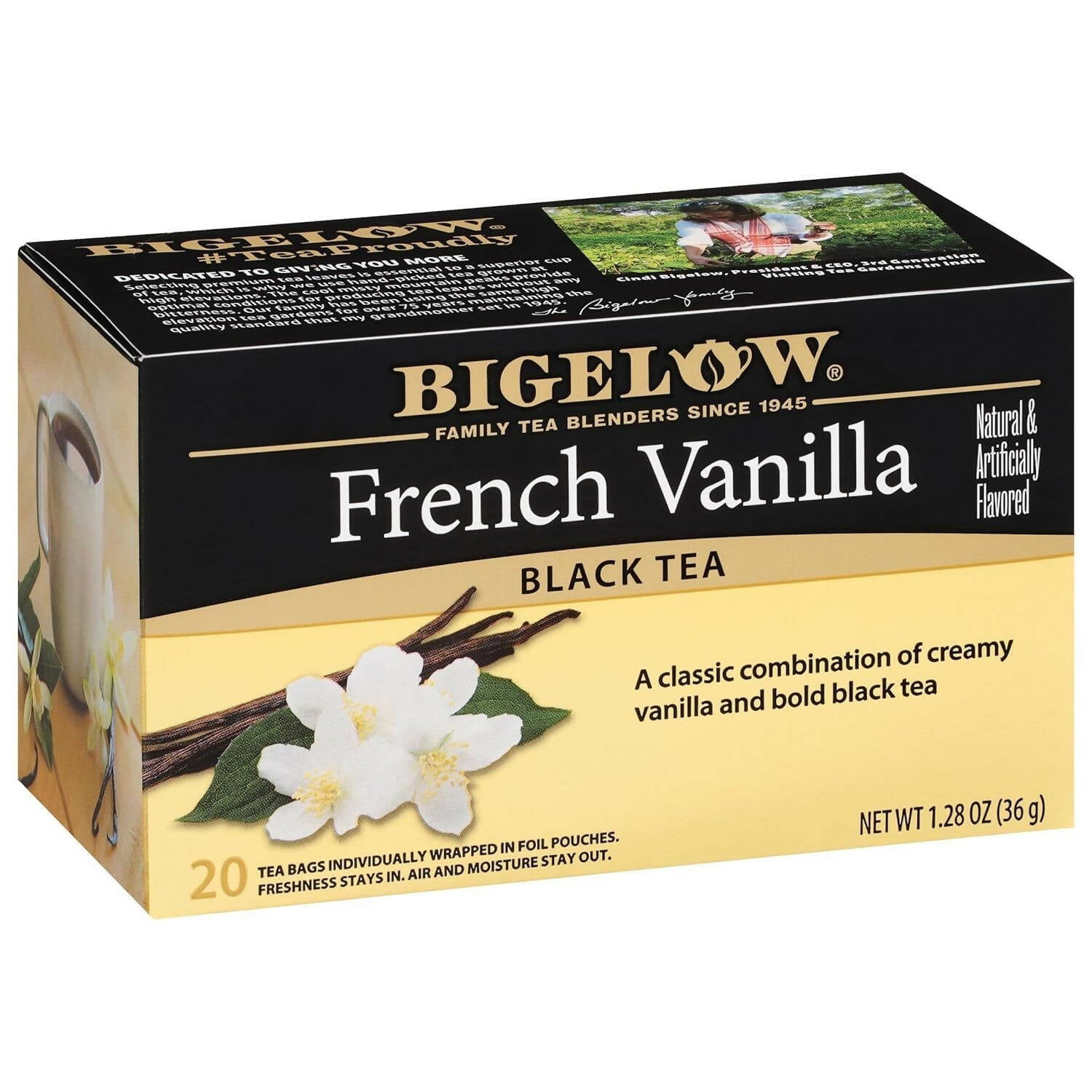 Bigelow Tea French Vanilla Black Tea Caffeinated Freshness & Aroma Caffeinated - Distacart