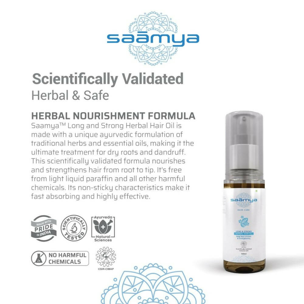 Saamya Long & Strong Herbal Hair Oil - Distacart