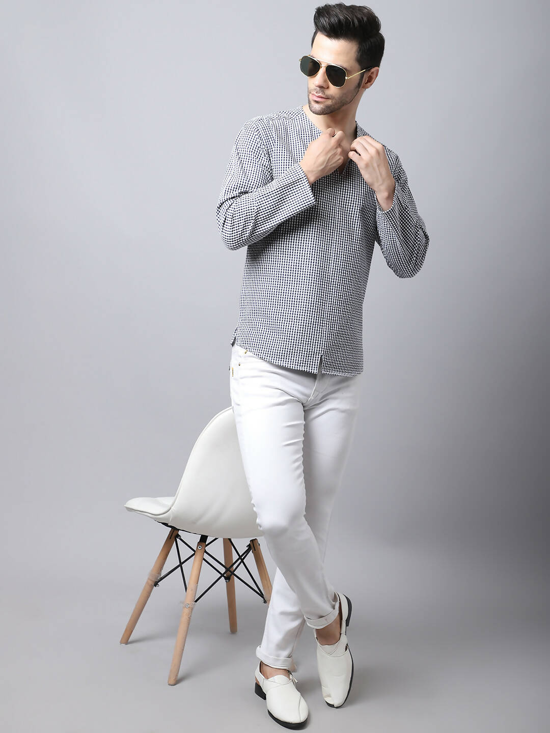 Even Apparels Multi Pure Cotton Round Neck Slit Men's Kurta - Distacart