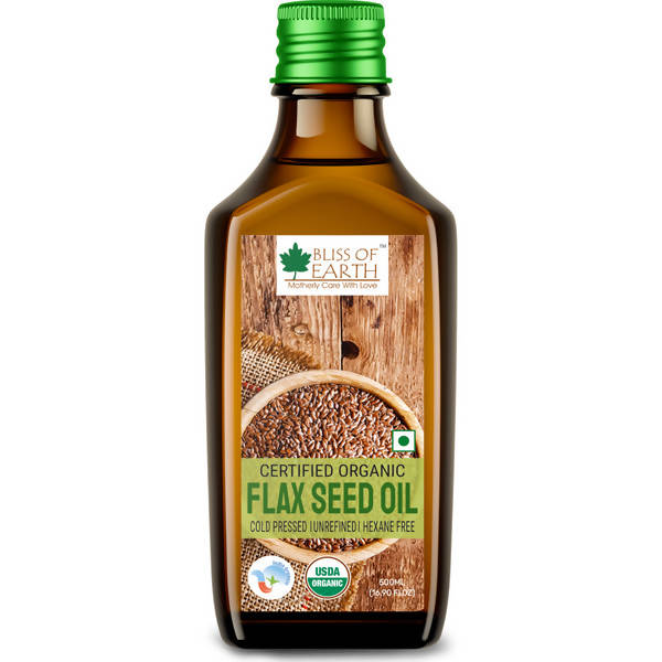 Bliss of Earth Certified Organic Flaxseed Oil - Distacart
